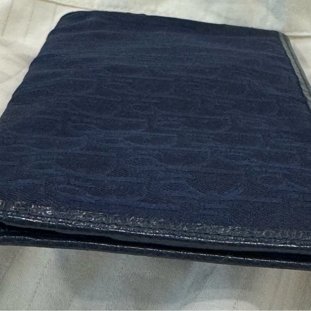 Blue Dior Monogram Canvas wallet